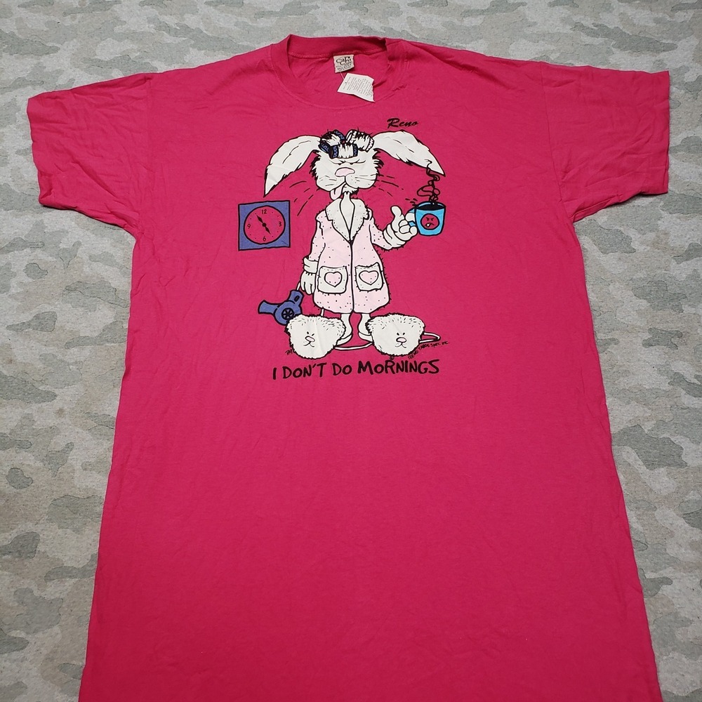 Vintage Cal Cru Shirt Womens One Size Fits Most Pink NWT Single Stitch Made USA